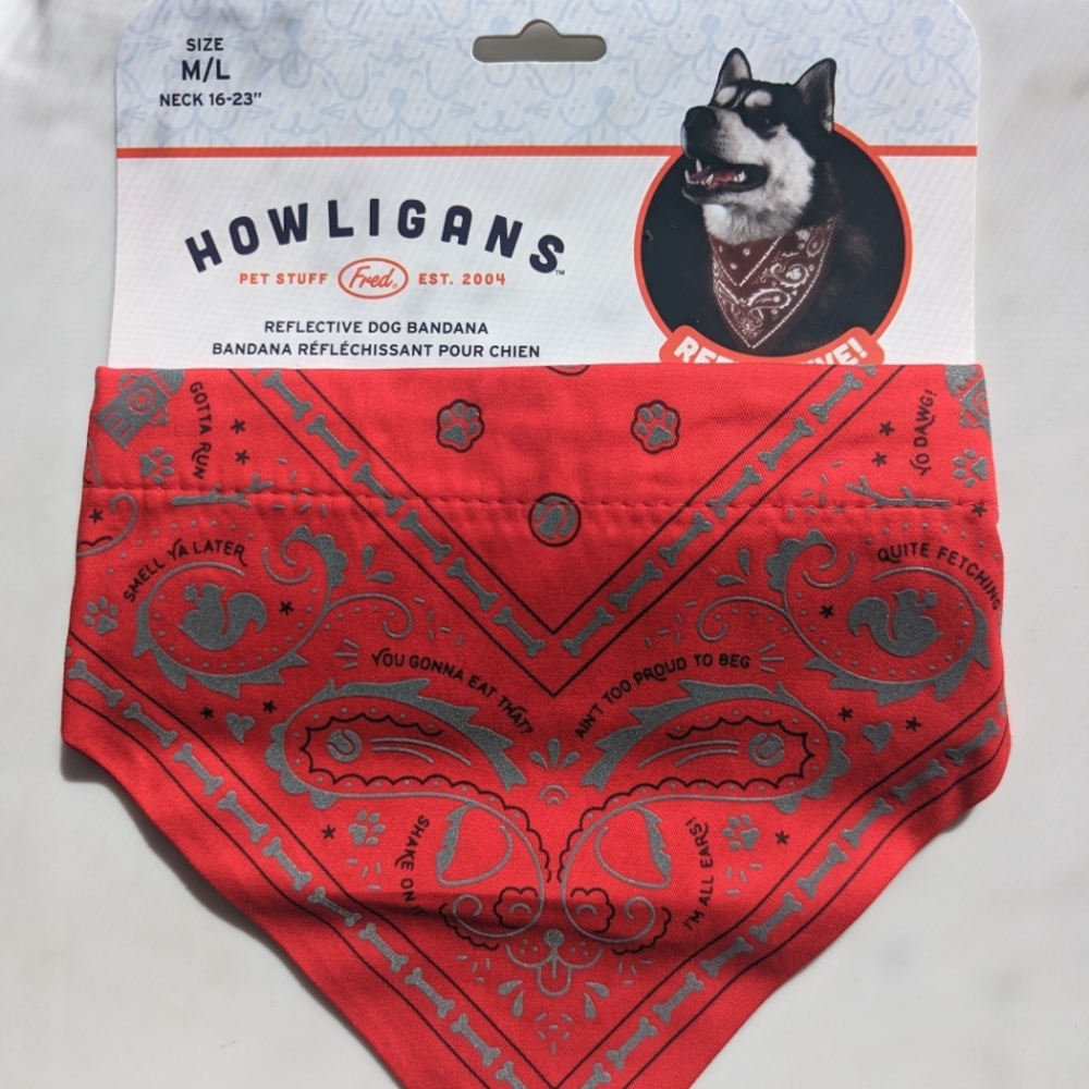 Dog bandana reflective